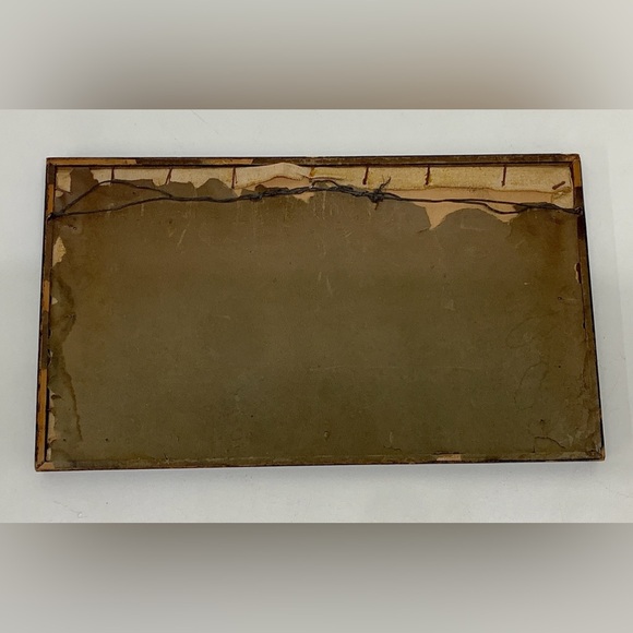 Antique Black Wooden Framed Give Us This Day Our Daily Bread Handmade Sampler - Picture 12 of 13